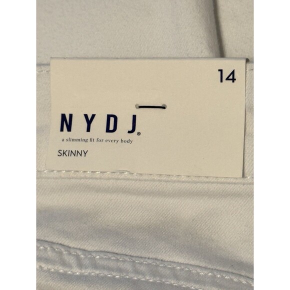 NYDJ Ami Skinny Jeans White Size 14 NWT Lift Tuck High Rise Soft - Picture 14 of 16